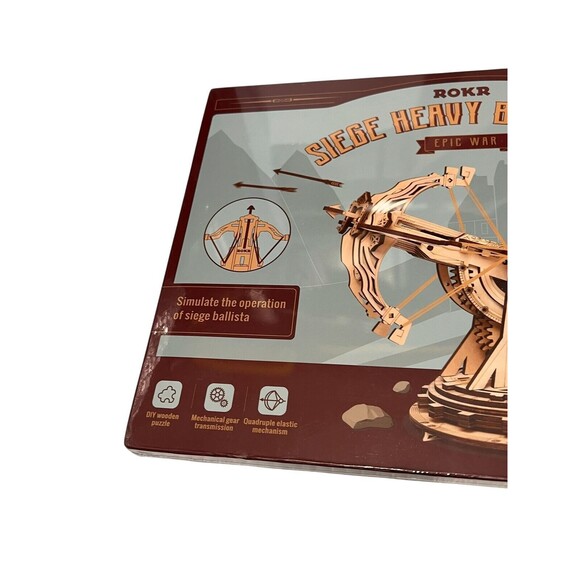 ROKR 3D Wooden Puzzles DIY Building Model Kits-Siege Heavy Ballista New & Sealed - Picture 4 of 9